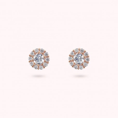 BRONZALLURE - ORECCHINI A BOTTONE FANTASIA IN CUBIC ZIRCONIA
