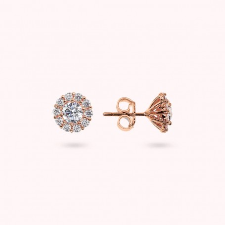 BRONZALLURE - ORECCHINI A BOTTONE FANTASIA IN CUBIC ZIRCONIA