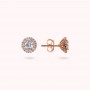 BRONZALLURE - ORECCHINI A BOTTONE FANTASIA IN CUBIC ZIRCONIA