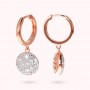 BRONZALLURE - ORECCHINI A CERCHIO CON PENDENTE PAVÈ IN CUBIC ZIRCONIA