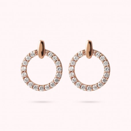 BRONZALLURE - ORECCHINI CERCHI A LOBO IN CUBIC ZIRCONIA