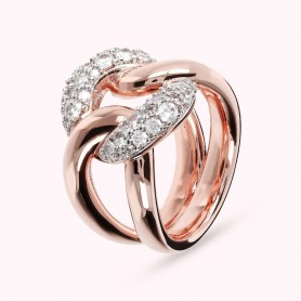 BRONZALLURE - ANELLO A FASCIA CON ELEMENTO IN CUBIC ZIRCONIA
