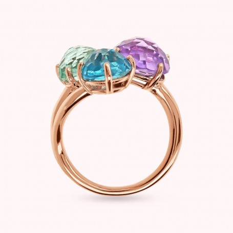BRONZALLURE - ANELLO ESSENTIAL TRILOGY CON PRISMA GEM TAGLIO MOSAICO
