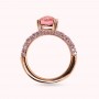 BRONZALLURE - ANELLO SOLITARIO CON PRISMA GEM QUADRATA E PAVE'