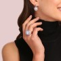 BRONZALLURE - ANELLO CHEVALIER CON PIETRA NATURALE QUADRATA E PAVÈ DI NANO GEM