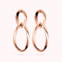BRONZALLURE - ORECCHINI PENDENTI CON MAGLIE RITORTE