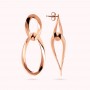 BRONZALLURE - ORECCHINI PENDENTI CON MAGLIE RITORTE