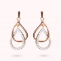 BRONZALLURE - ORECCHINI PENDENTI DOPPIA GOCCIA PAVÈ IN CUBIC ZIRCONIA