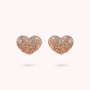 BRONZALLURE - ORECCHINI CUORE A LOBO CON PAVE' IN CUBIC ZIRCONIA