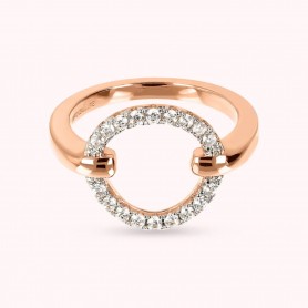 BRONZALLURE - ANELLO COCKTAIL CON CERCHIO IN CUBIC ZIRCONIA