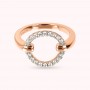 BRONZALLURE - ANELLO COCKTAIL CON CERCHIO IN CUBIC ZIRCONIA