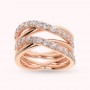 BRONZALLURE - ANELLO A FASCIA MULTIFILO INTRECCIATO CON CUBIC ZIRCONIA