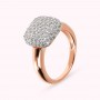 BRONZALLURE - ANELLO COCKTAIL CON ELEMENTO QUADRATO PAVÈ IN CUBIC ZIRCONIA