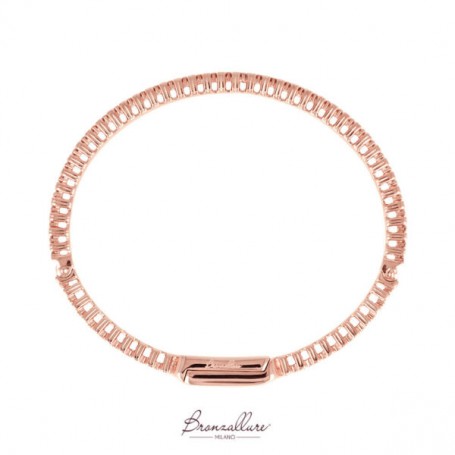 BRONZALLURE - BRACCIALE TENNIS ROSÈ RIGIDO CON CUBIC ZIRCONIA