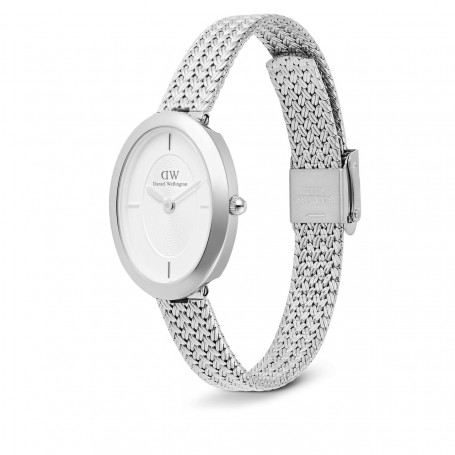 DANIEL WELLINGTON - OROLOGIO JULIETTE BRAIDED MESH WHITE SUNRAY SILVER - 20x26MM