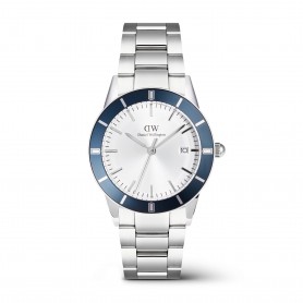 DANIEL WELLINGTON - OROLOGIO ICONIC PARADIGMA LINK BLUE BEZEL SILVER - 40MM
