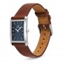 DANIEL WELLINGTON - OROLOGIO BOUND LIGHT BROWN ARCTIC GUILLOCHÈ SILVER - 24x35MM
