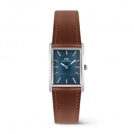 DANIEL WELLINGTON - OROLOGIO BOUND LIGHT BROWN ARCTIC GUILLOCHÈ SILVER - 24x35MM
