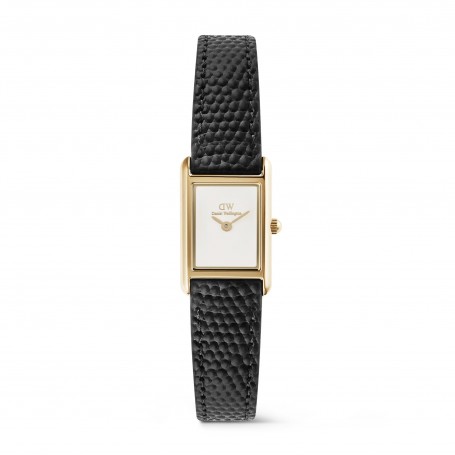 DANIEL WELLINGTON - OROLOGIO BOUND MINI BLACK LIZARD GOLD - 17X25,9MM