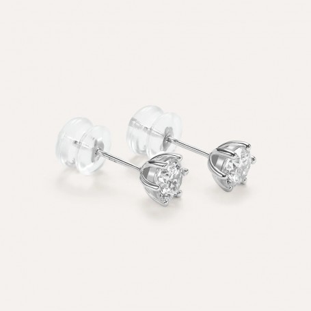 STROILI - ORECCHINI LOBO PUNTO LUCE CLAIRE ORO BIANCO CUBIC ZIRCONIA