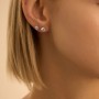 STROILI - ORECCHINI LOBO PUNTO LUCE CLAIRE ORO BIANCO CUBIC ZIRCONIA