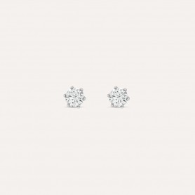 STROILI - ORECCHINI LOBO PUNTO LUCE CLAIRE ORO BIANCO CUBIC ZIRCONIA