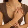 STROILI - BRACCIALE GABRIELLE ORO BIANCO PERLA D'ACQUA DOLCE BIANCO CRISTALLO