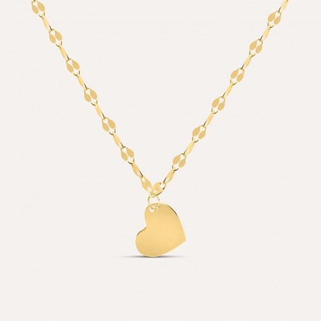 STROILI - COLLANA CUORE BEVERLY ORO GIALLO MAGLIA FORZATINA