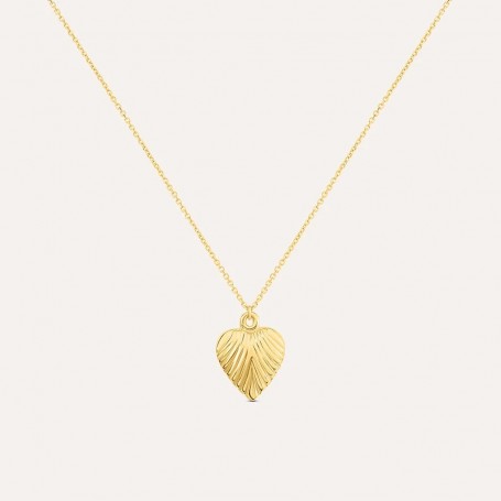 STROILI - COLLANA CUORE BEVERLY ORO GIALLO E MAGLIA FORZATINA
