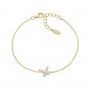 AMEN - BRACCIALE DORATO PETALI BIANCHI