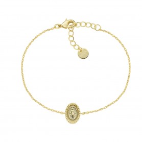 AMEN - BRACCIALE IN OTTONE PLACCATO ORO 18K CON MIRACOLOSA