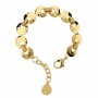 ETRUSCA - BRACCIALE A CATENA CON DISCHI E RONDELLE PLACCATO ORO GIALLO 18KT