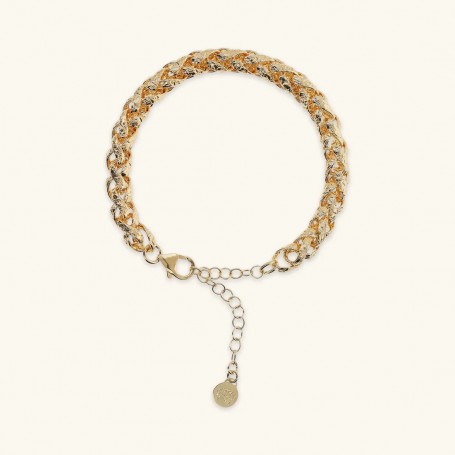 ETRUSCA - BRACCIALE MAXI CATENA SPIGA MARTELLATA