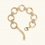 ETRUSCA - BRACCIALE CON MAGLIE AD ANELLO MARTELLATE E PAVÈ DI CUBIC ZIRCONIA