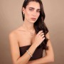 ETRUSCA - BRACCIALE CON MAGLIE AD ANELLO MARTELLATE E PAVÈ DI CUBIC ZIRCONIA