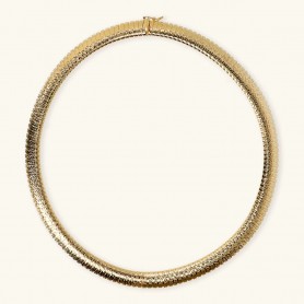 ETRUSCA - COLLANA GIROCOLLO TUBOGAS DIAMANTATA