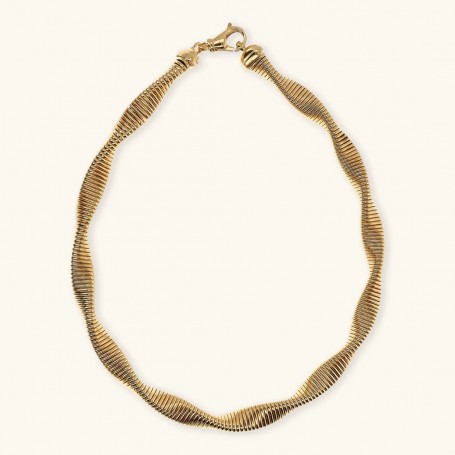 ETRUSCA - COLLANA GIROCOLLO TUBOGAS RITORTA