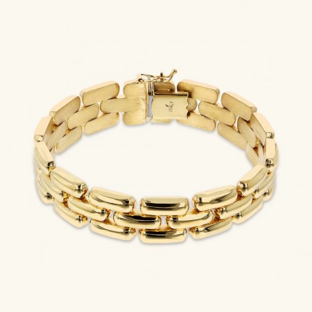 ETRUSCA - BRACCIALE CATENA PANTERA SUPERFICIE LISCIA
