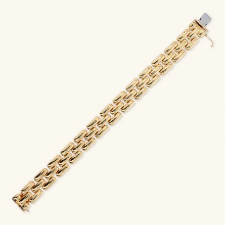 ETRUSCA - BRACCIALE CATENA PANTERA SUPERFICIE LISCIA