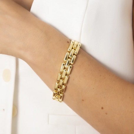 ETRUSCA - BRACCIALE CATENA PANTERA SUPERFICIE LISCIA