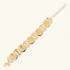 ETRUSCA - BRACCIALE MARTELLATO CON MONETE ED ELEMENTI A CLESSIDRA