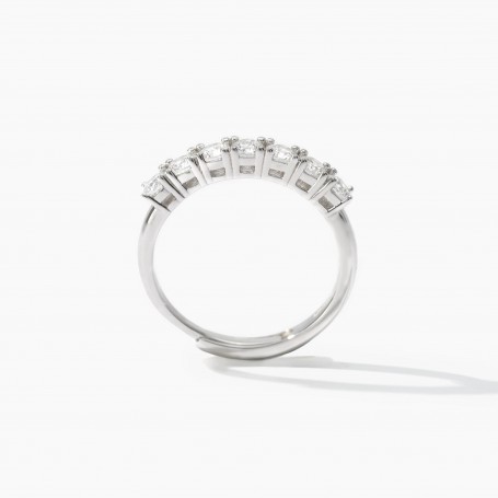 MABINA - COLLEZIONE SEVENTIES - ANELLO VERETTA IN ARGENTO CON ZIRCONI