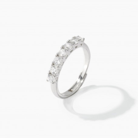 MABINA - COLLEZIONE SEVENTIES - ANELLO VERETTA IN ARGENTO CON ZIRCONI