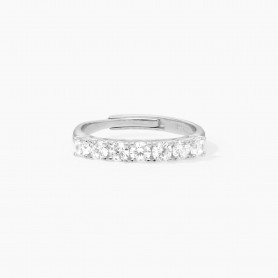MABINA - COLLEZIONE SEVENTIES - ANELLO VERETTA IN ARGENTO CON ZIRCONI