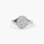 MABINA - COLLEZIONE CHEVALIER - ANELLO CHEVALIER IN ARGENTO CON PAVÈ DI ZIRCONI