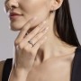 MABINA - COLLEZIONE ROUGE - ANELLO IN ARGENTO CON CUORE E ZIRCONI BIANCHI