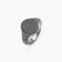 MABINA - COLLEZIONE FORTNIGHT - ANELLO CHEVALIER OVALE CON BORCHIE DA UOMO