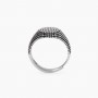 MABINA - COLLEZIONE FORTNIGHT - ANELLO CHEVALIER OVALE CON BORCHIE DA UOMO