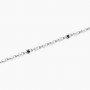 MABINA - COLLEZIONE WAY OUT - BRACCIALE REGOLABILE CON ELEMENTI ESAGONALI E ZIRCONI NERI