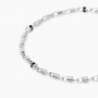 MABINA - COLLEZIONE WAY OUT - BRACCIALE REGOLABILE CON ELEMENTI ESAGONALI E ZIRCONI NERI